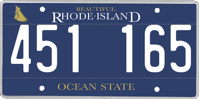 RI license plate 451165
