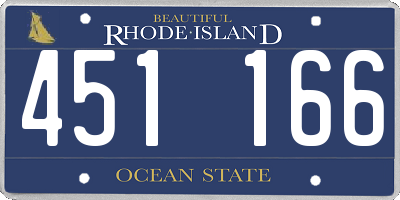 RI license plate 451166