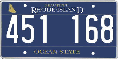 RI license plate 451168