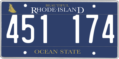 RI license plate 451174