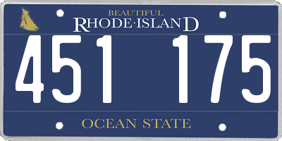 RI license plate 451175
