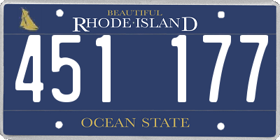 RI license plate 451177