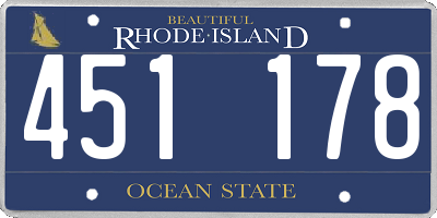 RI license plate 451178