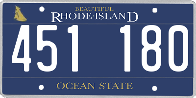 RI license plate 451180