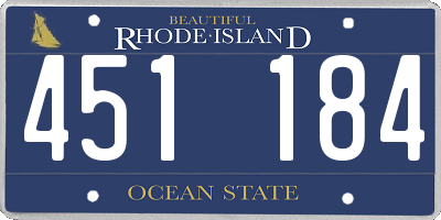 RI license plate 451184