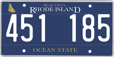 RI license plate 451185
