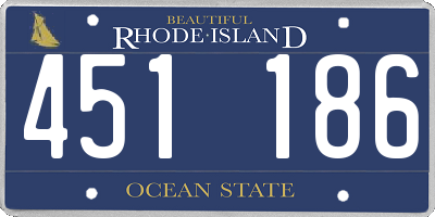 RI license plate 451186