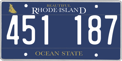 RI license plate 451187