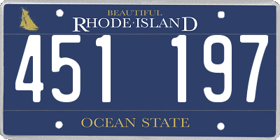 RI license plate 451197