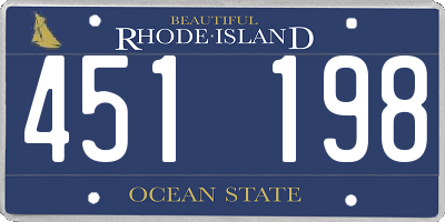 RI license plate 451198