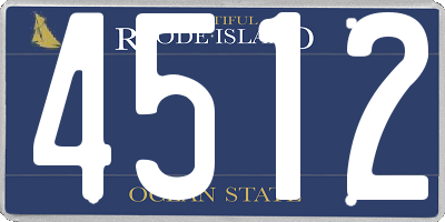 RI license plate 4512