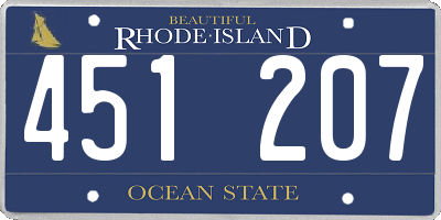 RI license plate 451207