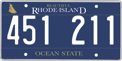RI license plate 451211