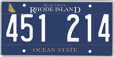 RI license plate 451214