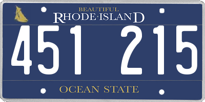 RI license plate 451215