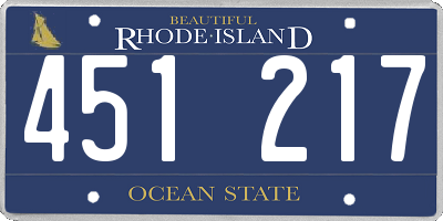 RI license plate 451217