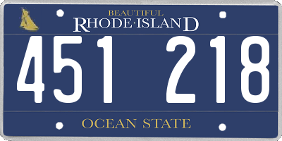 RI license plate 451218