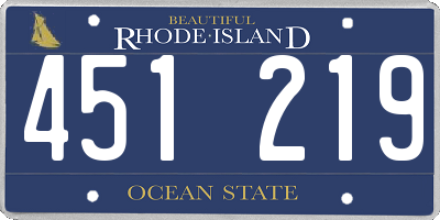 RI license plate 451219