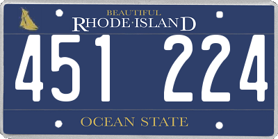RI license plate 451224