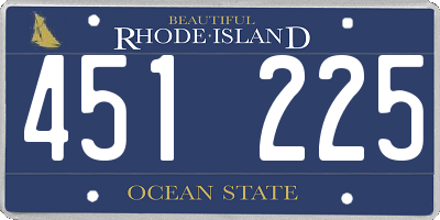 RI license plate 451225