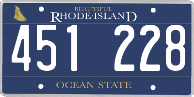 RI license plate 451228