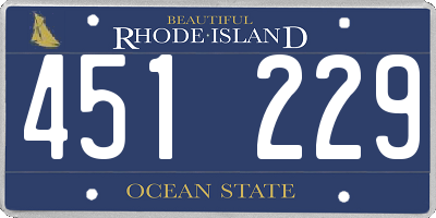 RI license plate 451229