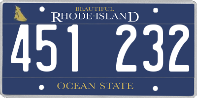 RI license plate 451232