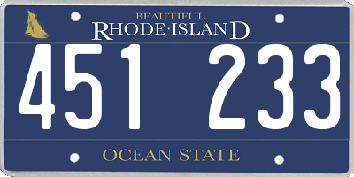 RI license plate 451233