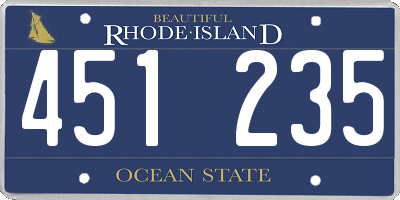 RI license plate 451235