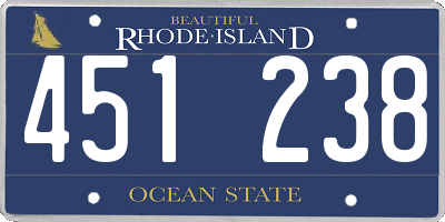 RI license plate 451238