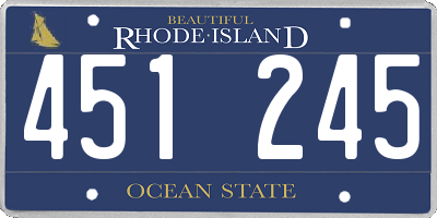 RI license plate 451245