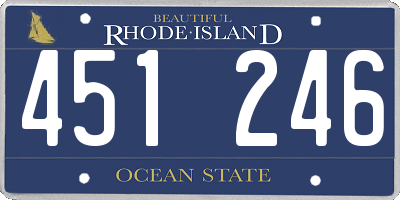 RI license plate 451246