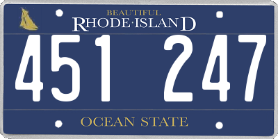 RI license plate 451247
