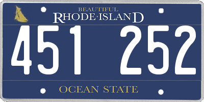 RI license plate 451252