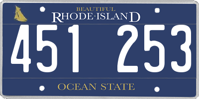 RI license plate 451253