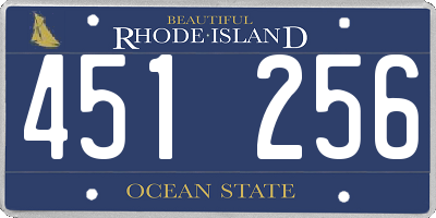 RI license plate 451256