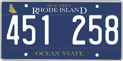 RI license plate 451258