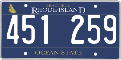 RI license plate 451259