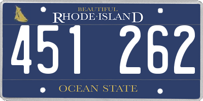 RI license plate 451262
