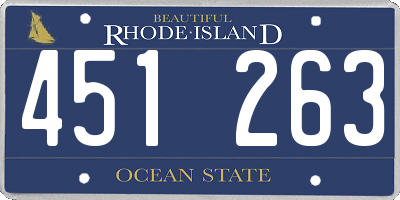RI license plate 451263