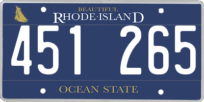 RI license plate 451265