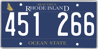 RI license plate 451266