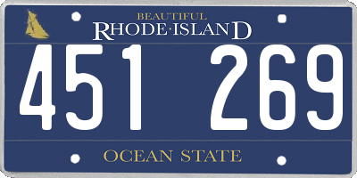 RI license plate 451269