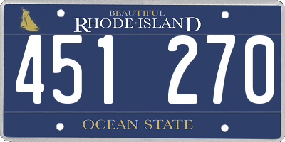 RI license plate 451270