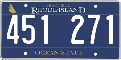 RI license plate 451271