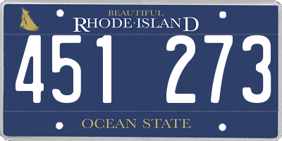 RI license plate 451273