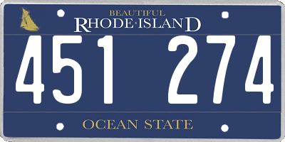 RI license plate 451274