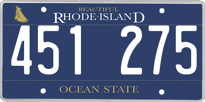 RI license plate 451275