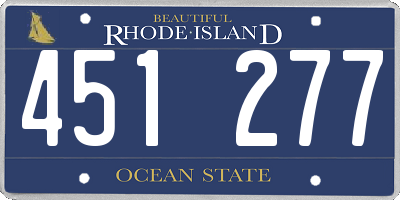 RI license plate 451277