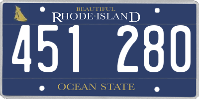 RI license plate 451280